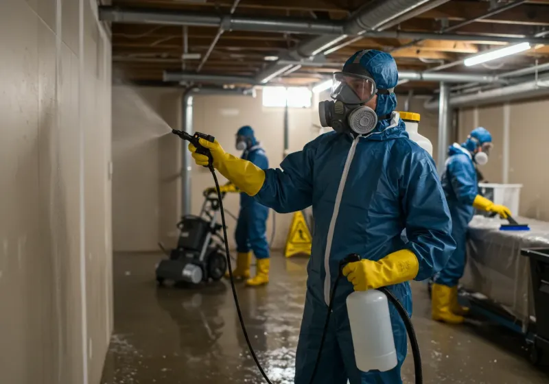 Basement Sanitization and Antimicrobial Treatment process in Claryville, KY