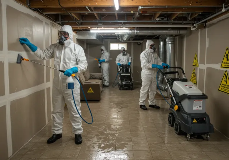 Basement Moisture Removal and Structural Drying process in Claryville, KY